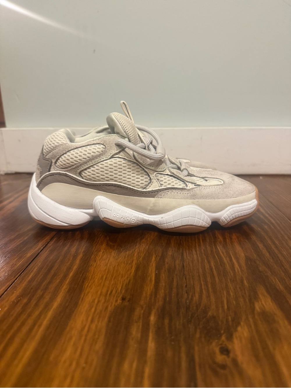Yeezy 500 Salt Neutral Suede & Mesh Sneakers